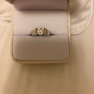 Rhodium Plated 925 Sterling Sliver Moissanite 2 Carat Solitaire!